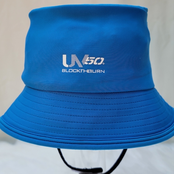 Speedo Blue Toddler Bucket Hat Shark Design Chin Strap UV50 Protection Size X/XL - Picture 3 of 8